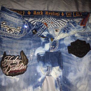 ROCK REVIVAL HARLEY DAVIDSON JEANS (LADIES SZ 30)